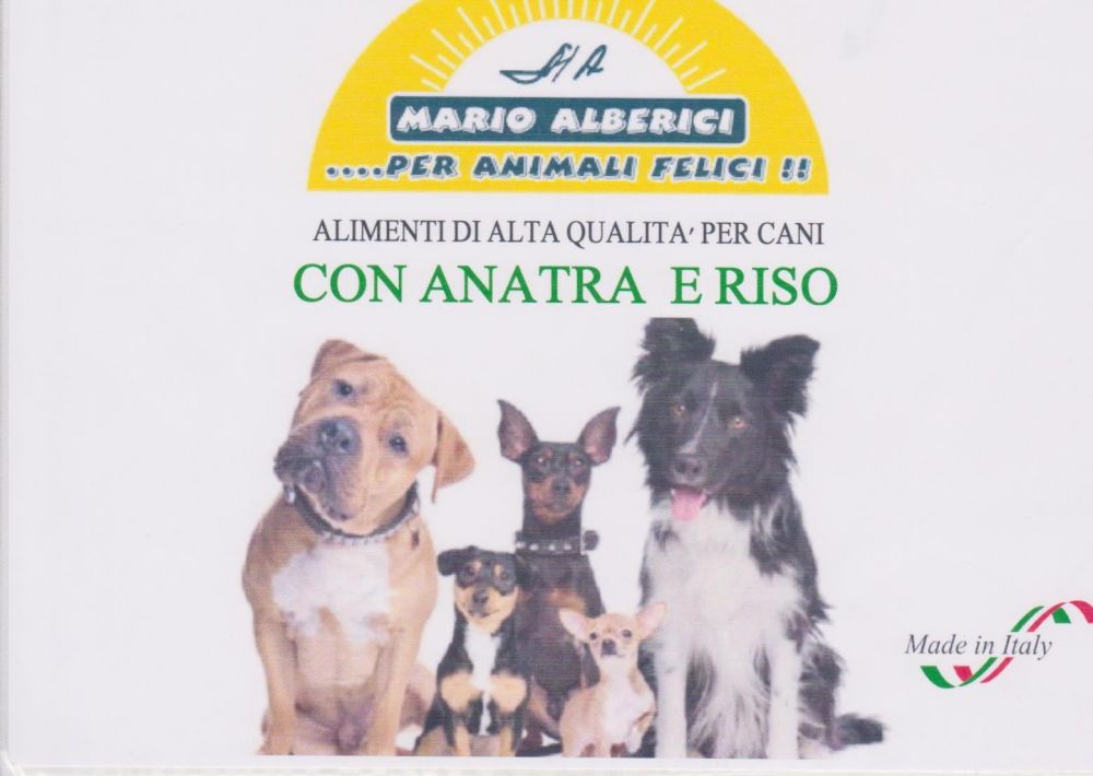 Crocchette Alberici per cani  ANATRA E RISO kg 10