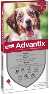 Advantix cani da 10 a 25 kg 6 pipette