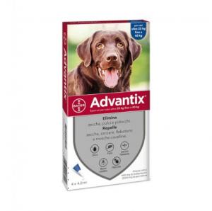 Advantix Spot-on per cani OLTRE 25 KG fino a 40 kg 4 PIPETTE
