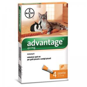 Advantage 40 soluzione spot-on gatti e conigli da 0 a 4 kg