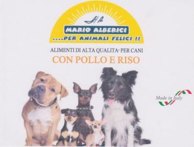 Crocchette Alberici per cani -  POLLO E RISO kg 10